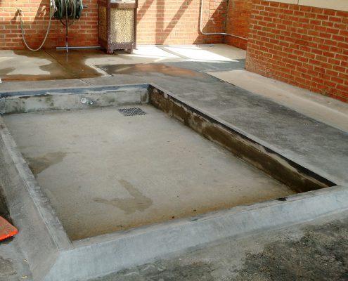 Catawba hospital concrete foundation for industrial lift