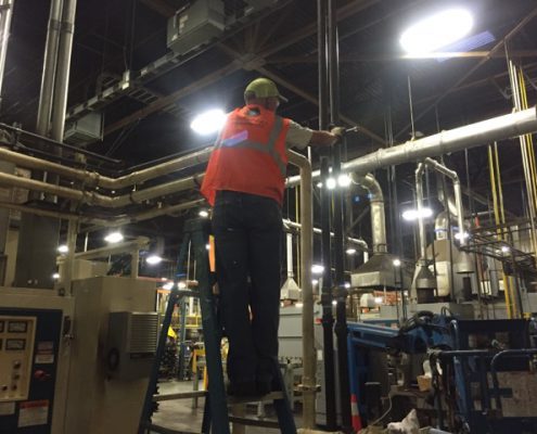 piping custom fabrication and installation in industrial complex