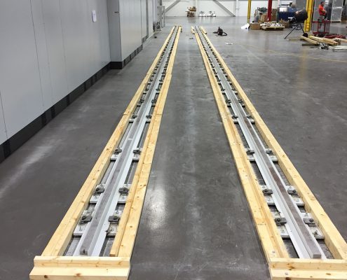 Linamar Concrete Foundation in industrial complex